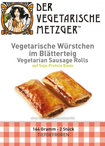 Die vegetarischen Würstchen im Blätterteig